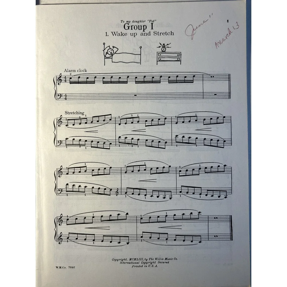 A Dozen A Day Technical‎ Exercises for the Piano Book Two 1953 Songbook